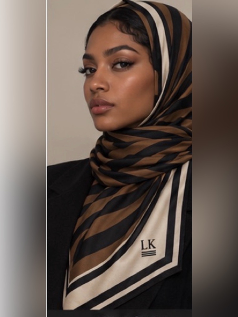 LUXEDBYKWEENZEE  The Luxury Versatile scarf monogram Twirl Silk Oversized unisex